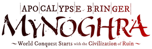 لوگوی رسمی انیمه Apocalypse Bringer Mynoghra: World Conquest Starts with the Civilization of Ruin (2025)